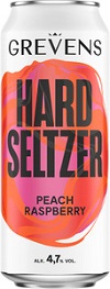 Grevens Hard Seltzer Peach Raspberry